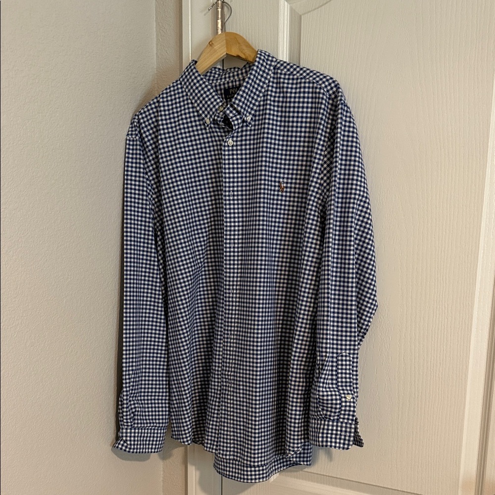 Polo Ralph Lauren Blue and White Checkered Shirt